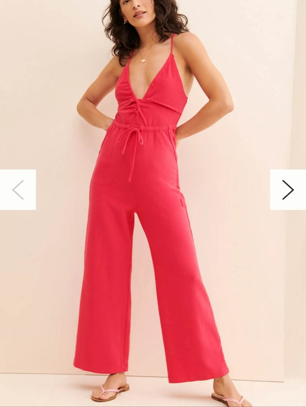 Hot Pink Crossback Jumpsuit
